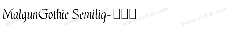MalgunGothic Semilig字体转换